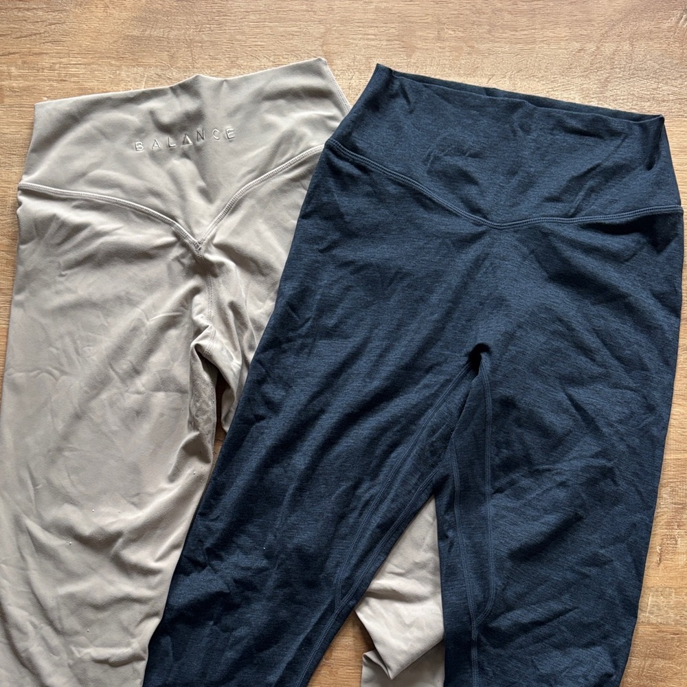 Balance Athletica Gray and Navy Leggings